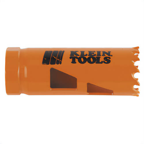 Klein® 31914 Hole Saw, 7/8 in dia, Bi-Metal Cutting Edge, Steel Body, Use Arbor: Klein® 31905