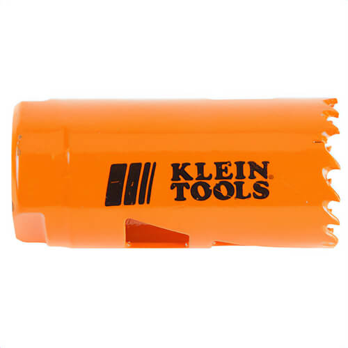 Klein® 31918 Hole Saw, 1-1/8 in dia, Bi-Metal Cutting Edge, Steel Body, Use Arbor: Klein® 31905