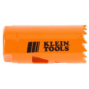 Klein® 31918 Hole Saw, 1-1/8 in dia, Bi-Metal Cutting Edge, Steel Body, Use Arbor: Klein® 31905