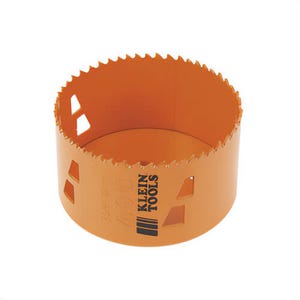Klein® 31958 Hole Saw, 3-5/8 in dia, Bi-Metal Cutting Edge, Steel Body, Use Arbor: Klein® 31906