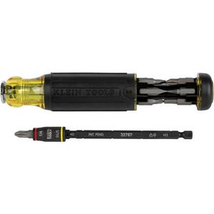 Klein® 32304 Impact Screwdriver, Slotted/Phillips®/Square/Torx® Point, 9.73 in OAL, Plastic Handle