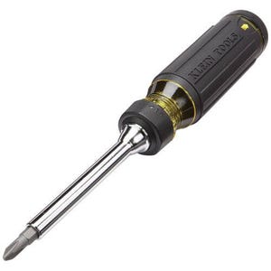 Klein® 32305 15-in-1 Ratcheting Multi-Bit Screwdriver, 1 pcs, #0 to #3, 3/16 to 1/4 in, T10 to T25 Range, Cushion Grip Handle, Carbon Steel