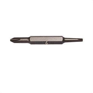 Klein® 32397 Reversible Screwdriver Bit, Double End, Imperial, #2, #1 point, Phillips®/Square Recess point