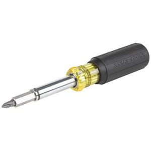 Klein® 32500MAG 11-in-1 Multi-Bit Screwdriver/Nut Driver, 11 pcs, 3/16 to 1/4 in, #1 to #2, T10 to T15 Range, Cushion Grip Handle, Carbon Steel