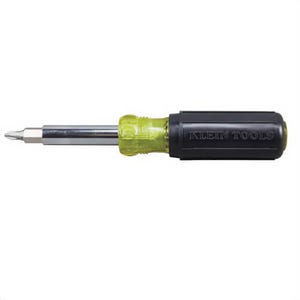Klein® Slide Drive™ 32596 8-in-1 Standard Screwdriver/Nut Driver, 1/4 and 5/16 in Magnetic/1/4 and 1/8 in Slotted Range, Cushion Grip Handle