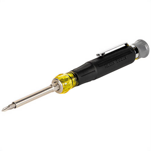 Klein® 32600P 13-in-1 All-Purpose Pocket Precision Screwdriver, Magentic, Steel, SAE/Metric, 2.3 in Shaft, 8 pc
