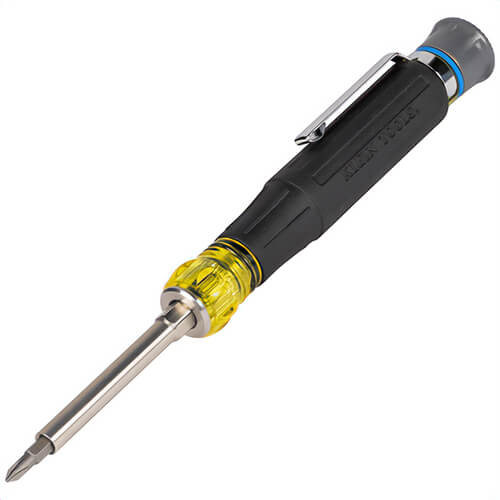 Klein® 32611P 13-in-1 Multi-Bit Pocket Precision Screwdriver, Magentic, Steel, SAE/Metric, 2.3 in Shaft, 8 pc