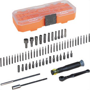 Klein® 32787 Precision Ratchet and Driver System, Steel, 64 pc