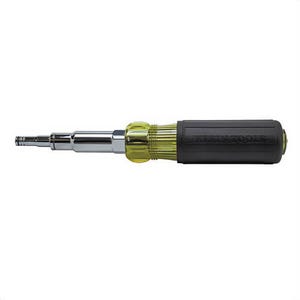 Klein® 32800 6-in-1 Heavy Duty Multi-Nut Driver, 3/16, 1/4, 5/16, 3/8, 7/16 and 9/16 in, Hollow Shank, Black