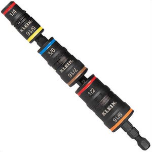 Klein® 32933 7-in-1 Impact Flip Socket Set, No Handle, 8 pc
