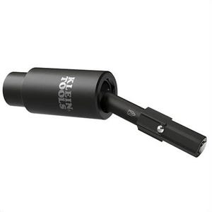 Klein® 32980 Impact Flip Socket Swivel Adapter, Black Oxide, Hex Socket Output, Steel, Black, SAE, 1/4 in Drive, 25° Swivel