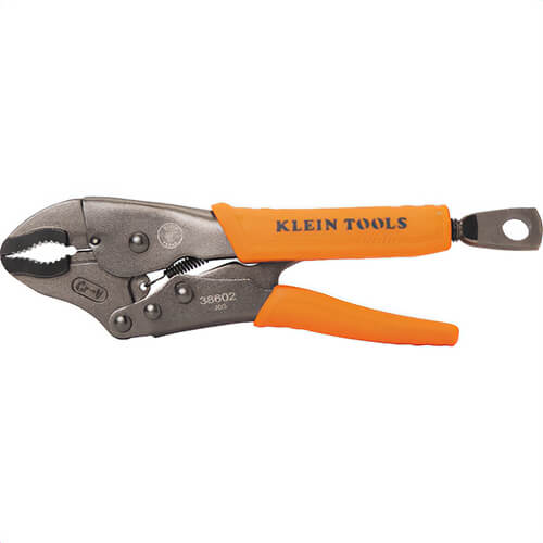 Klein® 38602 Curved Jaw Locking Pliers, High-Strength Gripping, Steel, 10 in