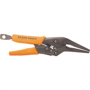 Klein® 38612 Long Nose Locking Pliers, High-Strength Gripping, Steel, 9 in
