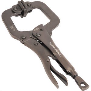 Klein® 38620 C-Clamp Locking Pliers with Swivel Jaws, Steel, 6 in