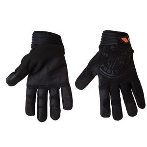 Klein® Journeyman™ 40234 Unisex Gloves, XL, Fabric, Black