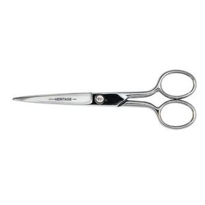 Klein® 406 Heritage Cutlery™ Sharp Point Scissor with Large Rings, 2-1/2 in L of Cut, 6-3/4 in OAL, Standard Tip, Right Hand