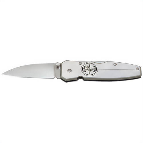 Klein® 44000 1-Blade Compact Lightweight Pocket Knife, AUS8 Stainless Steel Drop Point Blade, 2-1/4 in L Blade, Lock Back Opening