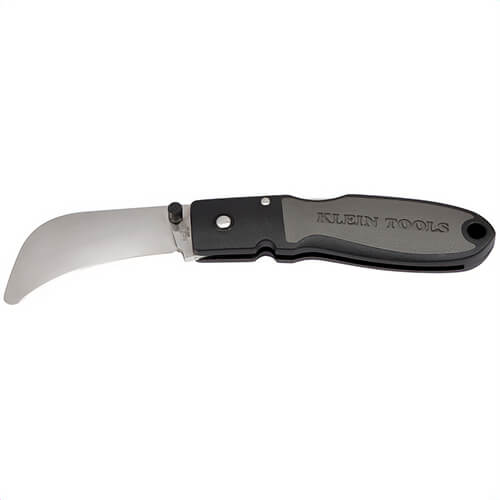 Klein® 44005R 1-Blade Compact Lightweight Pocket Knife, AUS8 Stainless Steel Hawkbill/Sheepsfoot Blade, 2-5/8 in L Blade, Thumb Stud/Lock Back Opening