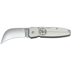 Klein® 44006 1-Blade Compact Lightweight Pocket Knife, AUS8 Stainless Steel Sheepfoot Blade, 2-5/8 in L Blade, Thumb Stud/Lock Back Opening