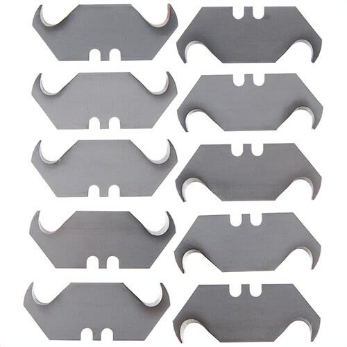 Klein® 44126 Premium Utility Hook Replacement Blades, Steel, 1.63 in Blade, 10 pk