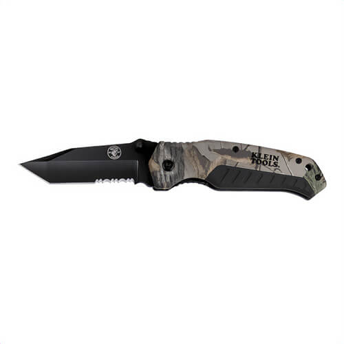 Klein® Realtree Xtra™ 44222 Camo Knife, 3-1/2 in Blade Length, Tanto Blade, 440A Stainless Steel Blade