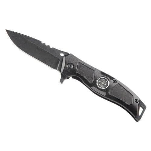 Klein® 44228 Open Electrician's Pocket Knife, Stainless Steel Drop point Blade, 2.95 in L Blade, Bearing Assisted Opening