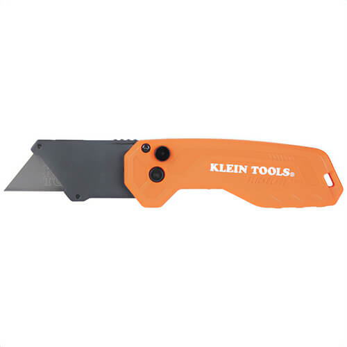 Klein® 44307 FlickBlade™ Subcompact Folding Utility Knife, Steel/Plastic, 0.24 in Blade Thickness