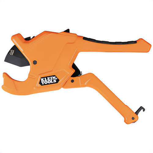 Klein® 50044 Precision Ratcheting PVC Pipe Cutter, Body: Die Cast Aluminum Alloy; Blade: Steel, 1-1/4 in