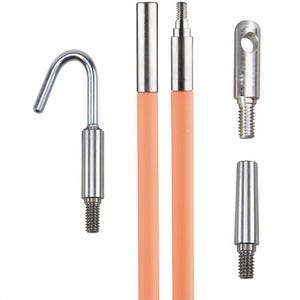 Klein® 50103 Lo-Flex Glow Fish Rod, Fiberglass Splinters, 1/4 in dia, 10 ft