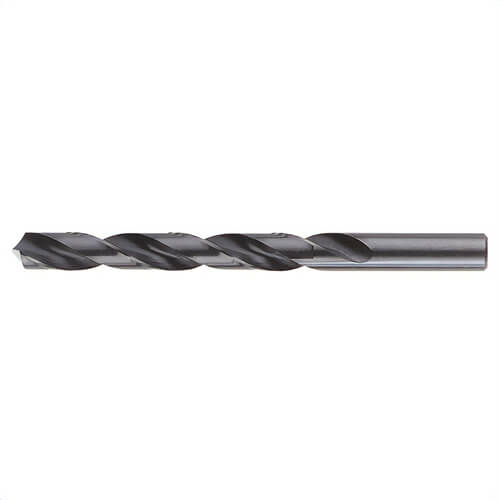Klein® 53128 Standard Jobber Length Drill Bit, 1/2 in Drill - Fraction, 0.5 in Drill - Decimal Inch, 118° Point, High Speed Steel, Black Oxide