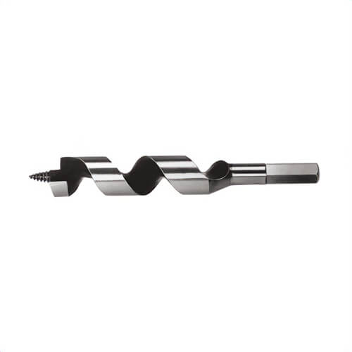 Klein® 53404 Ship Auger Bit, 7/8 in dia, 6 in OAL, 4 in L Machine Ground Flute, 0.4 in Shank