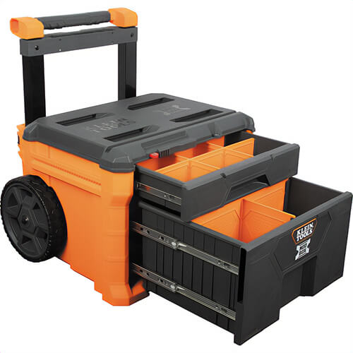 Klein® 54801MB MODbox™ Rolling Tool Box with 2 Drawers, Impact Resistant Polymers