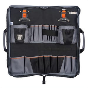 Klein® 54813MB MODbox™ Utility Cart Tool Apron with 18 Pockets, for use with MODbox™ Utility Carts, 1680d Polyester, Black/Gray