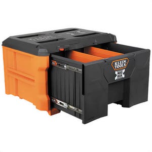 Klein® 54821MB MODbox™ Single Drawer Toolbox, Impact Resistant Polymers, Orange