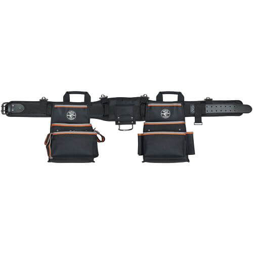 Klein® Tradesman Pro™ 55429 Electricians Tool Belt, XL, 26 Pockets, 1680d Ballistic Weave, Black