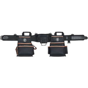 Klein® Tradesman Pro™ 55429 Electricians Tool Belt, XL, 26 Pockets, 1680d Ballistic Weave, Black