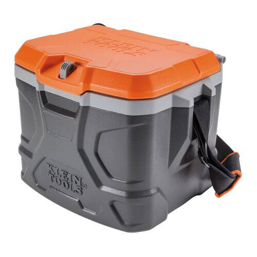 Klein® Tradesman Pro™ 55600 Tough Box Hard Side Cooler, 17 qt, Polyethylene, Gray, 12 in H