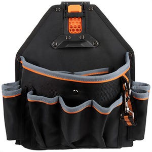 Klein® 55834MB MODbox™ 18 Pocket Tool Pouch, Black, Up to 2.5 in W