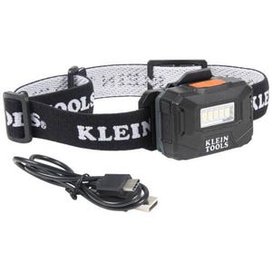 Klein® 56049 Rechargeable Light Array Headlamp with Strap, LED Bulb, ABS Housing, 260 Lumens Lumens