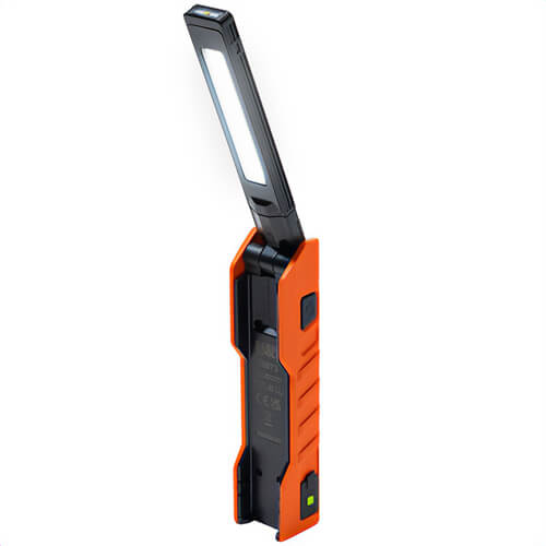 Klein® 56073 Rechargeable Handheld Folding Work Light, PC, TPE, Aluminum, Silicone, 3.6V, 1.32 in dia
