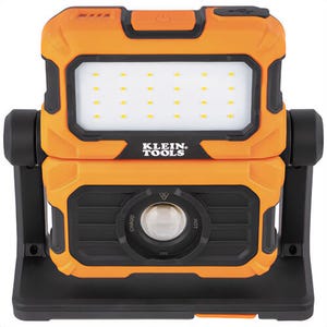 Klein® 56417 MODbox™ Rechargeable Dual Beam LED Work Light, Water Resistant, Plastic, Orange/Black