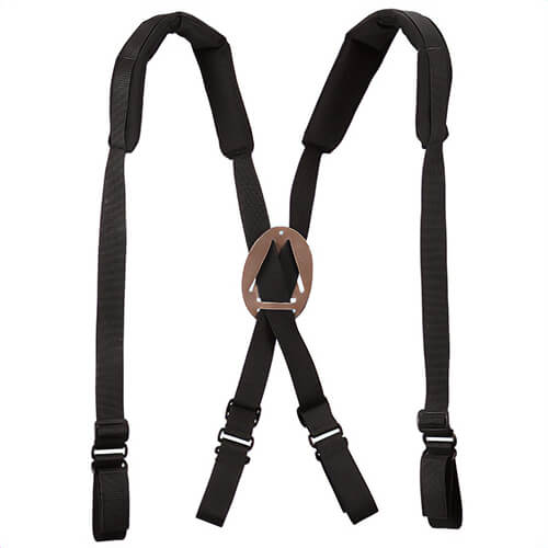 Klein® 5717 Padded Suspender, Heavy Duty, Universal, 1-1/2 in Belt Width, Nylon Webbing, Black