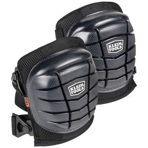 Klein® 60184 Lightweight Gel Knee Pad, Rubber Cap, TPE/Neoprene/EVA Foam/Polyester/Nylon Pad, Clip Closure