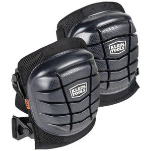 Klein® 60184 Lightweight Gel Knee Pad, Rubber Cap, TPE/Neoprene/EVA Foam/Polyester/Nylon Pad, Clip Closure