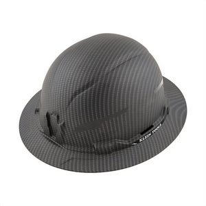 Klein® Karbn™ 60345 Full Brim Non-Vented Premium Hard Hat, 6-1/2 in Fits Mini Hat, 8 in Fits Max Hat, ABS/Polycarbonate