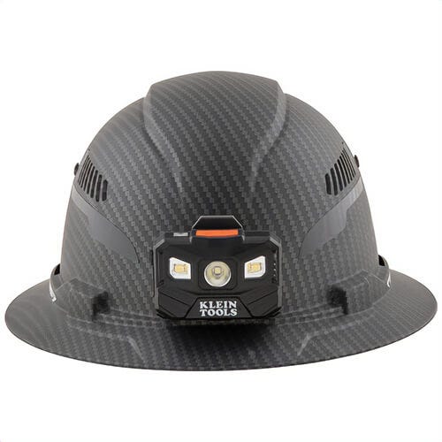 Klein® 60347 Karbn™ Full Brim Premium Vented Hard Hat, Size 6-1/2 in Fits Mini Hat, Size 8 in Fits Max Hat, ABS/Polycarbonate