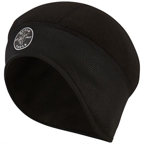 Klein® 60383 Winter Helmet Liner, For Use with Hard Hats, Universal, Polyester, Black