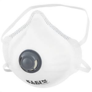Klein® 604403 N95 Particulate Disposable Respirator, Polyester Fabric, Elastic, Foam, 3 pk