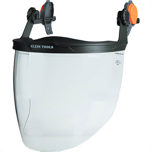 Klein® 60472 Face Shield, Safety Helmet and Cap-Style Hard Hat, Polycarbonate, Clear