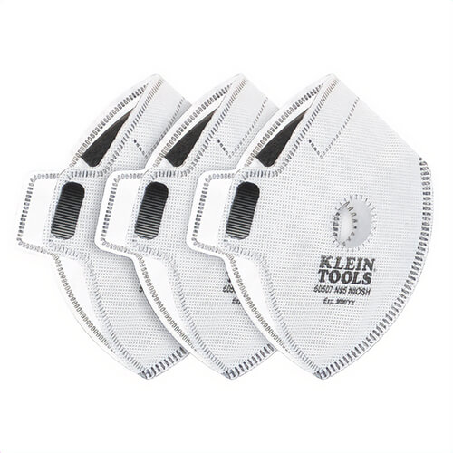 Klein® 60507 N95 Replacement Filters, for use with N95 Reusable Face Mask, 3 pk, White